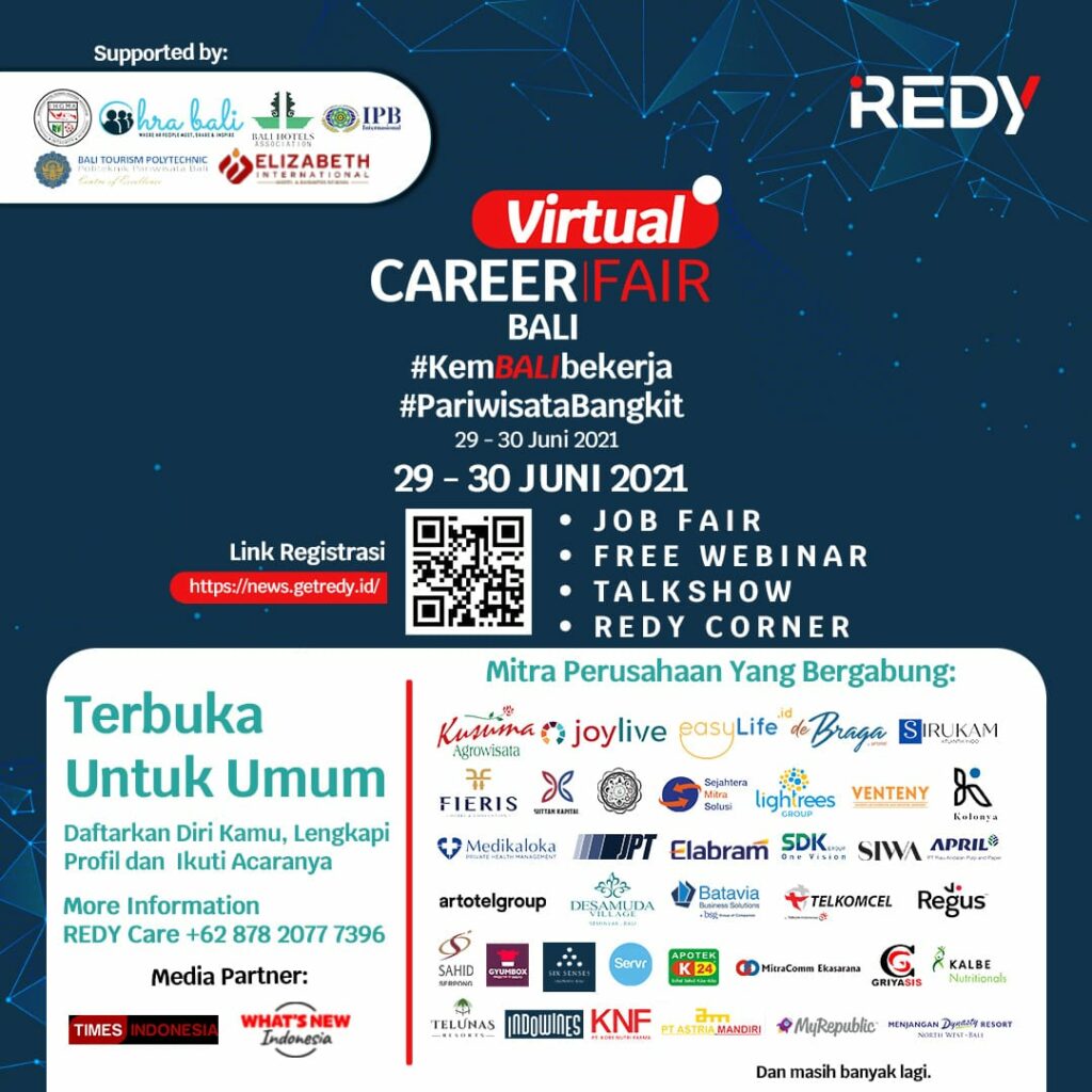 VIRTUAL CAREER FAIR BALI 29-30 JUNI 2021 - Loker Bali Info Blog